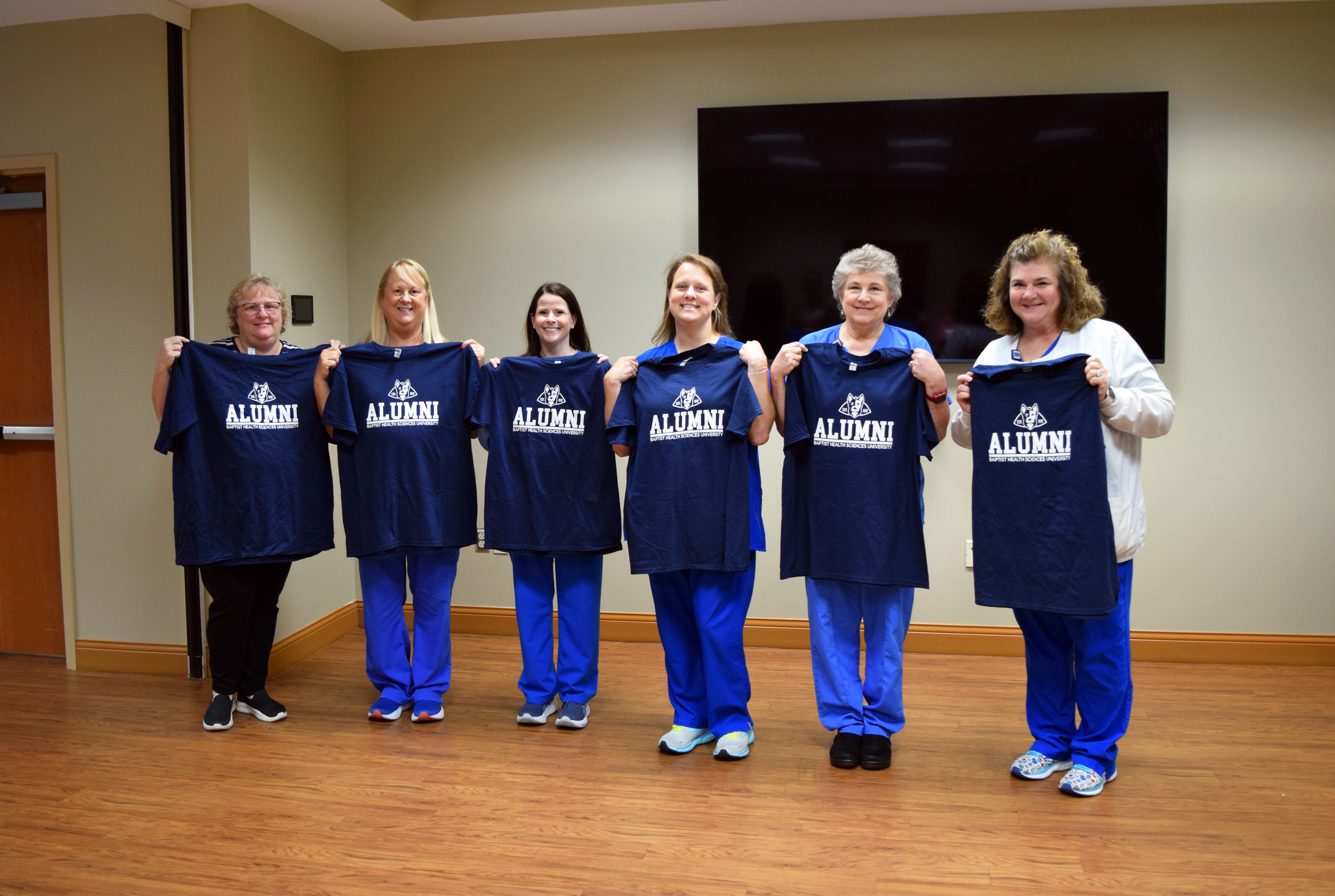 Nursing staff with Alumni Shirts