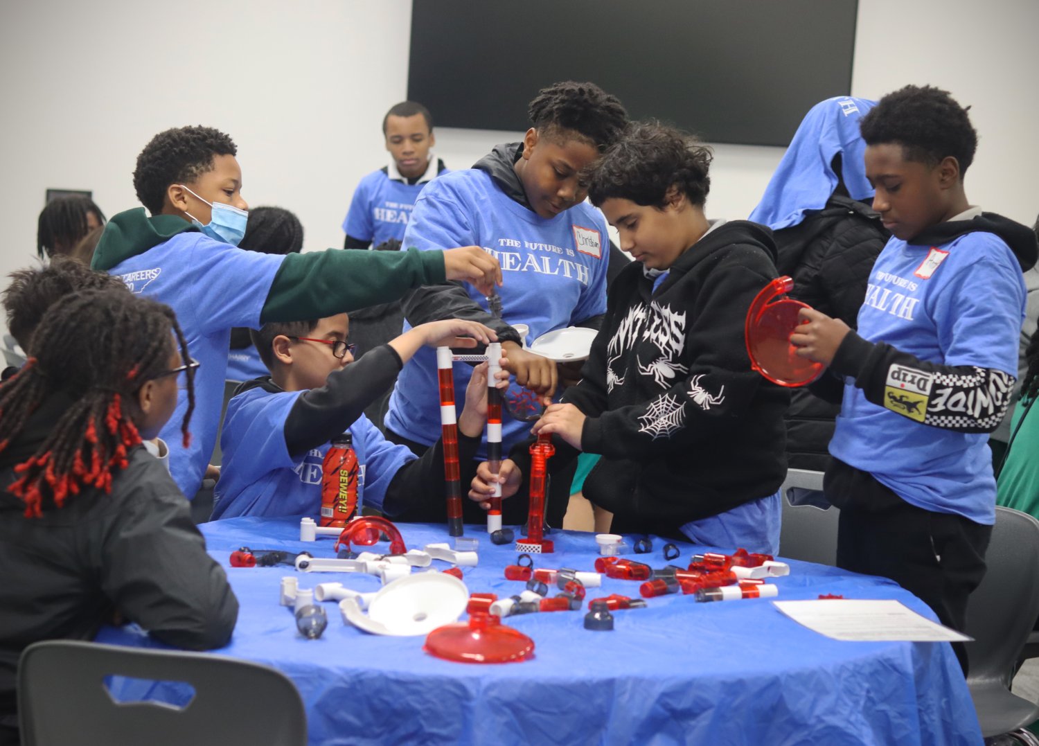 students during a breakout session 