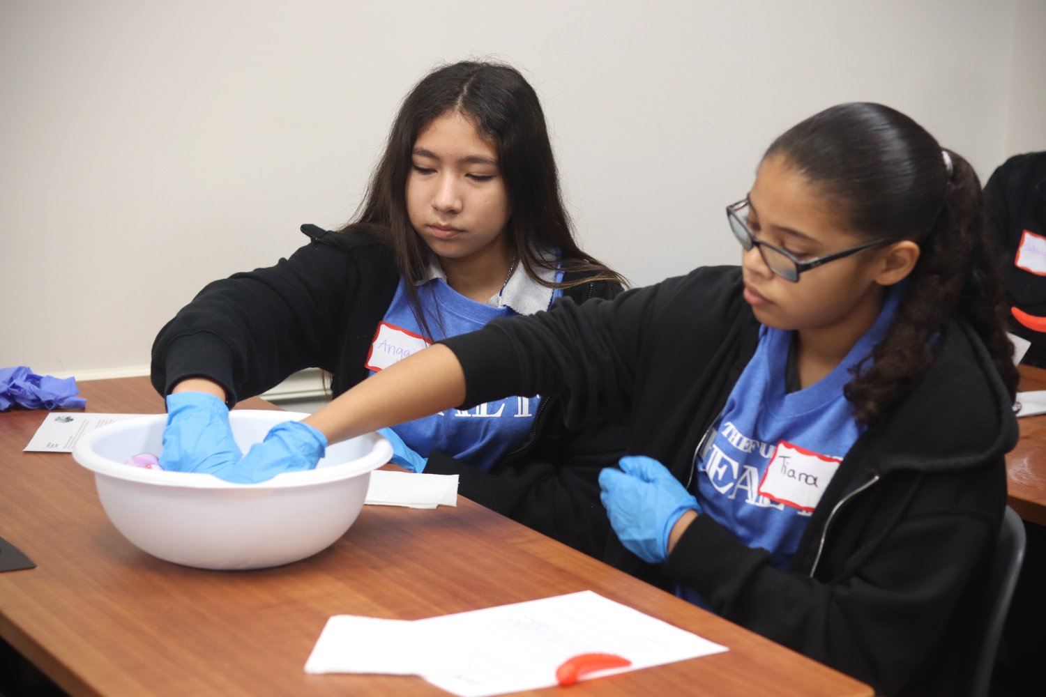 two students during a breakout session